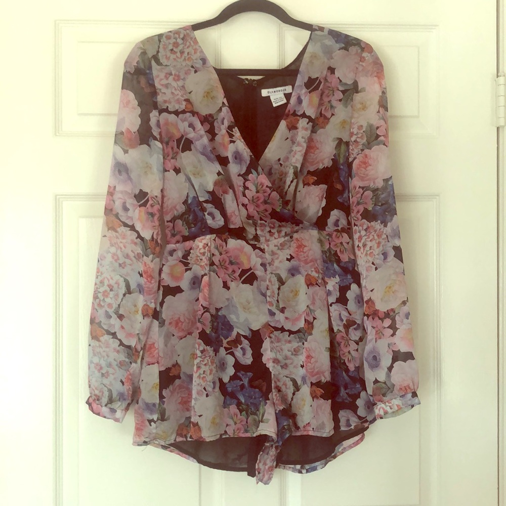 Glamorous floral ROMPER XS